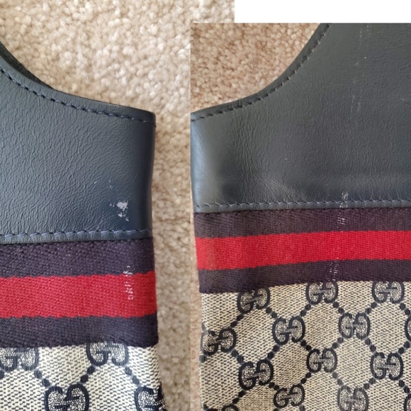 Blue Vintage Gucci Shopper Tote Handbag Authentic - Picture 8 of 8